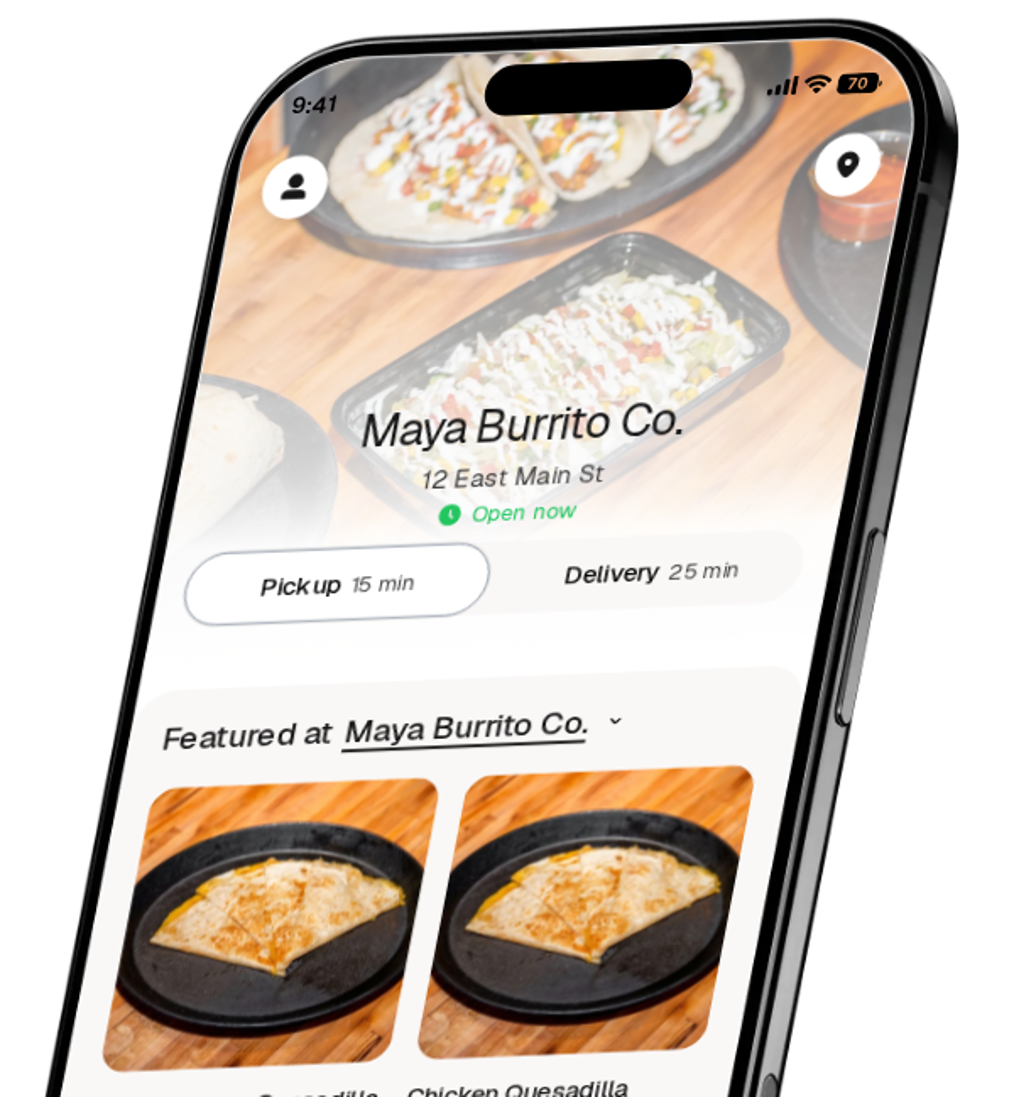 Maya Burrito Co. app preview